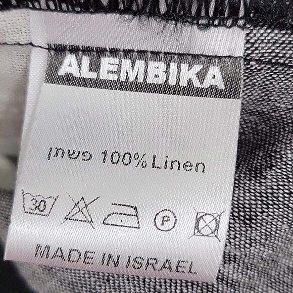 Alembika Black and White Plaid Linen Open Jacket size M - Picture 4 of 6
